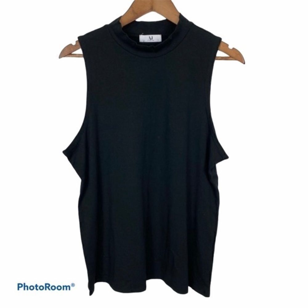 Amelia James Black Sleeveless Top XL New